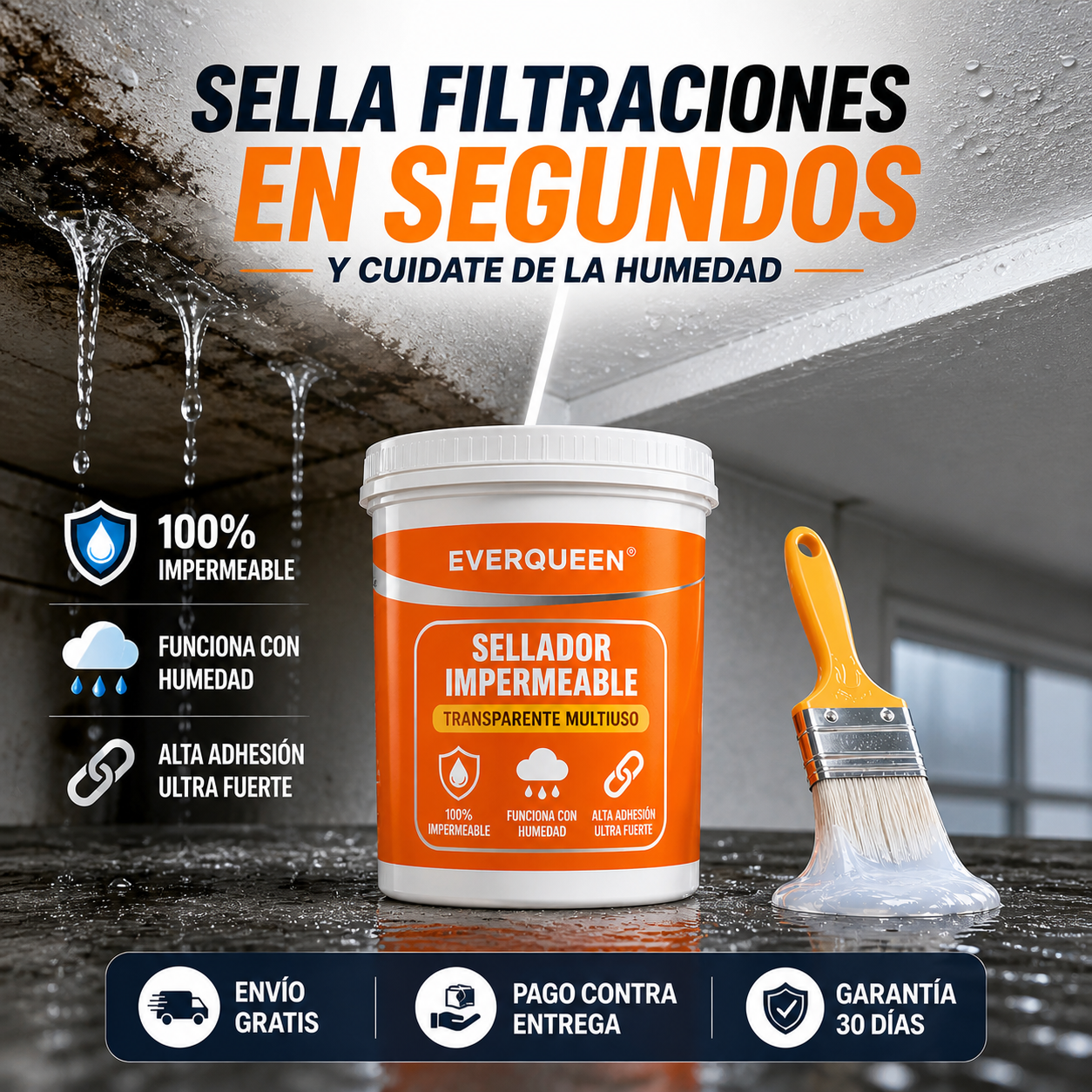 Impermeabilizante Premium® - Evita daños, manchas y problemas por el agua en instantes