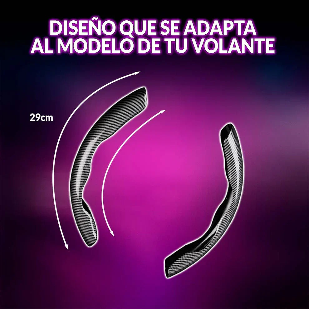 Protector de Volante Estilo Fibra de Carbono